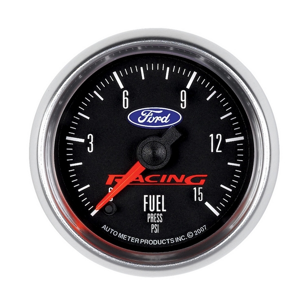 2-1/16" FUEL PRESSURE, 0-15 PSI, FORD RACING